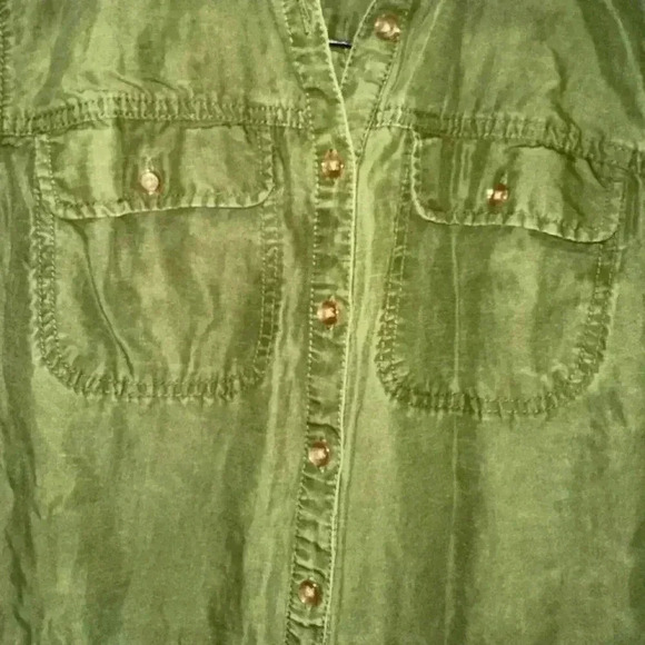 Armani Exchange Green Button Down Dress Size 2 - Picture 4 of 15